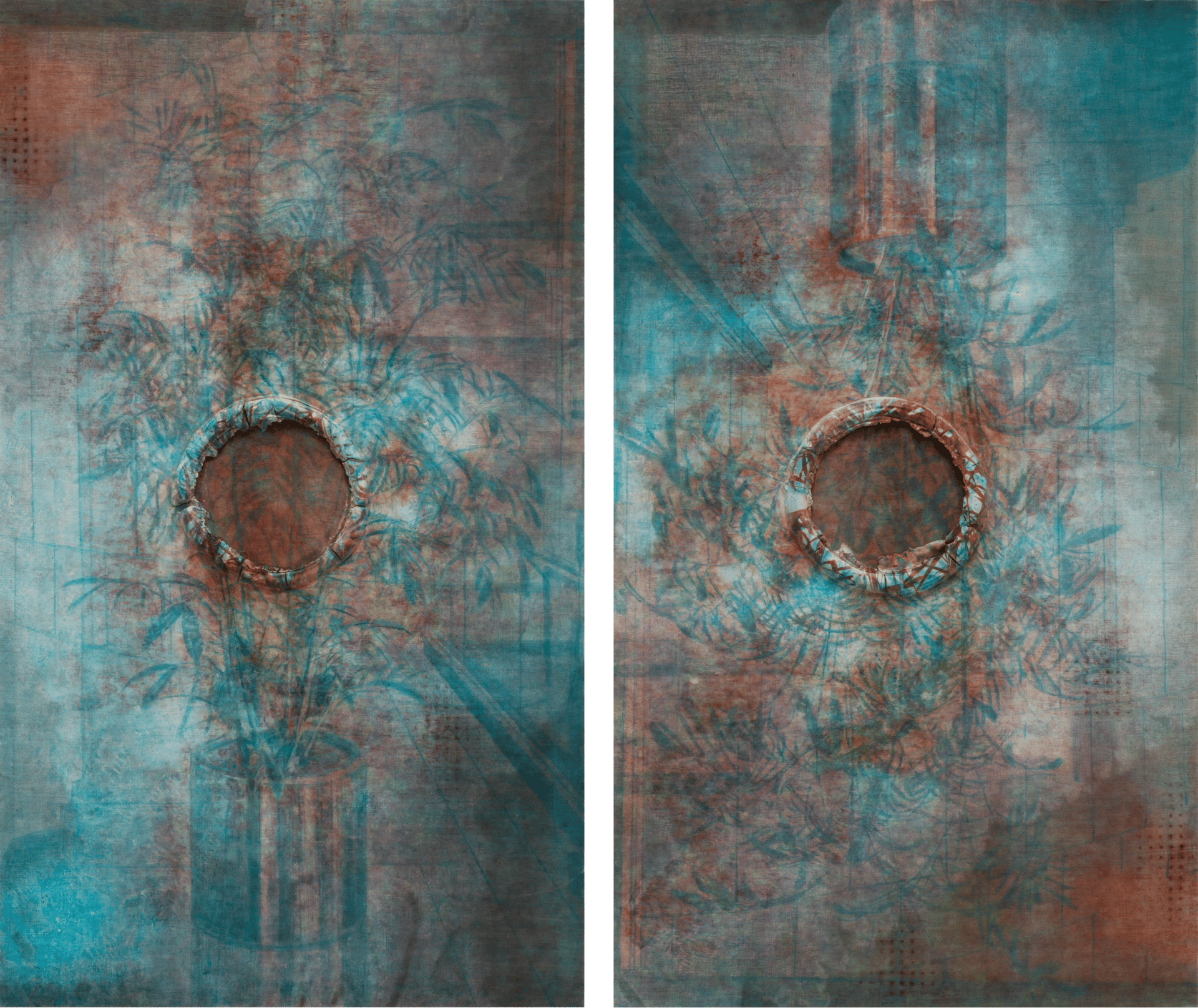 二連画：Sub Anaglyph (アレカヤシ）