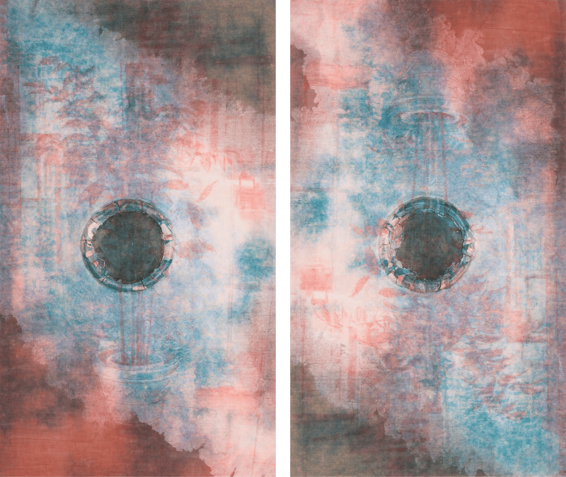 二連画：Sub Anaglyph (ドレセナスルクロサ）