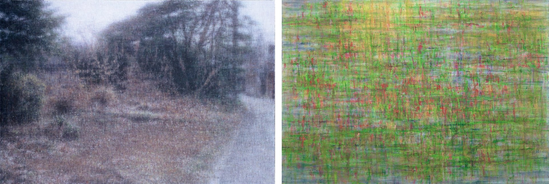 二連画  イメージ／信号５：イメージ 5　（道）　信号 5　（道）