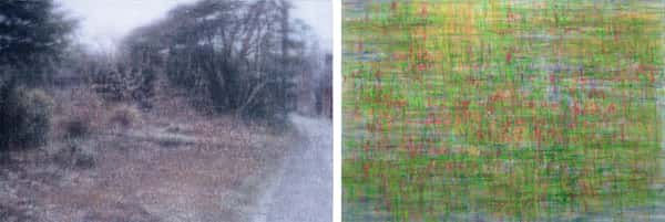 二連画  イメージ／信号５：イメージ 5　（道）　信号 5　（道）